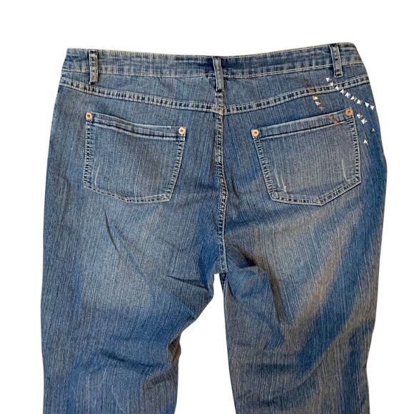 Avenue Jeans Women Size 16 Bedazzled Denim Studded Crystal Bootcut Y2K Rock Star - Picture 8 of 16